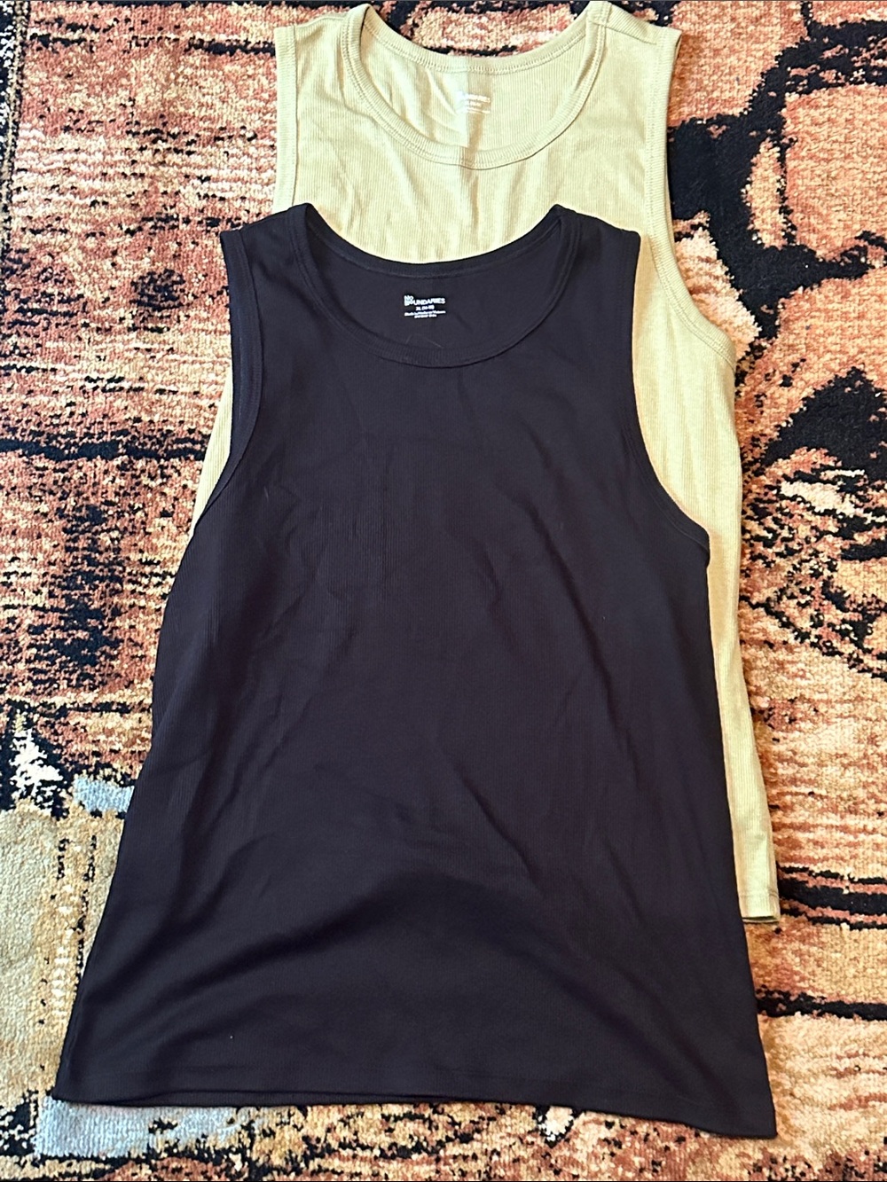No Boundaries Women’s Tank Top 2-Pack in Black and green